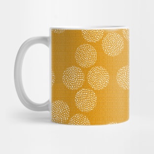 Rustic Dots in Mustard Mug